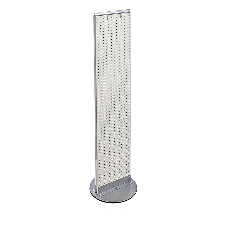 Azar Displays Pegboard Floor Stand, 13.5" x 60", White (700277-WHT)