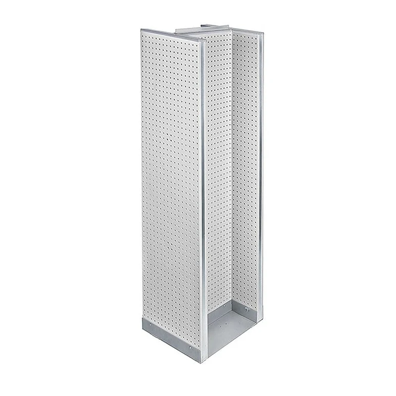 Azar Displays – Présentoir de plancher H-Spinner à panneau perforé, 60 x 16 po, blanc (700430-WHT)