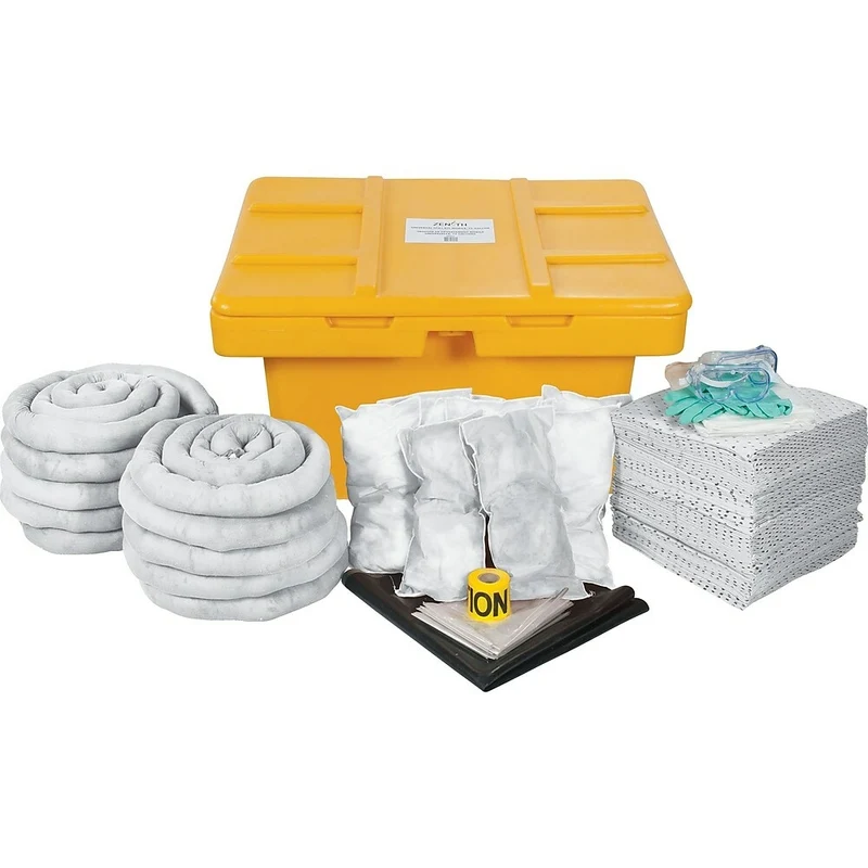 Zenith Security – Trousses en cas de déversement, 97 gallons, huile seulement, avec casier mobile