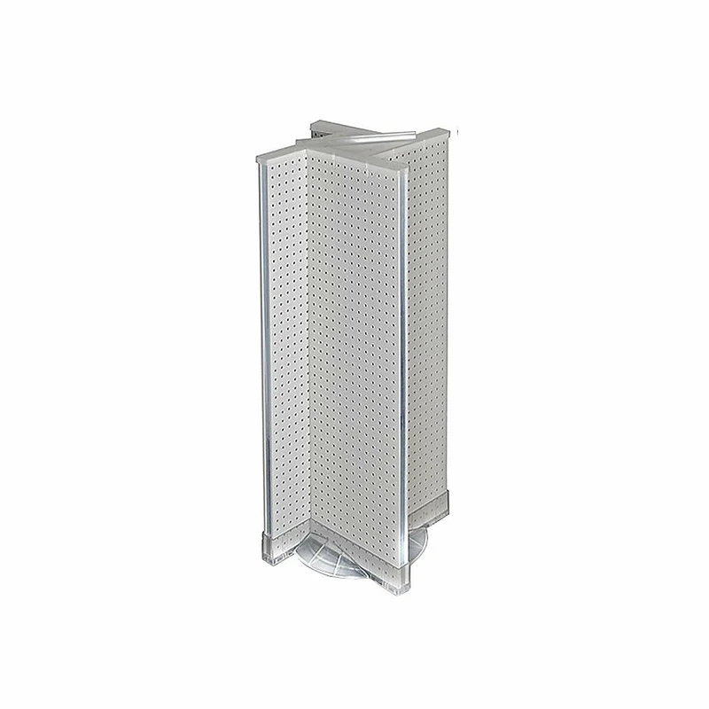 Azar Displays – Présentoir rotatif en panneau perforé en plastique, 13,5 x 44 po, blanc (700444-WHT)