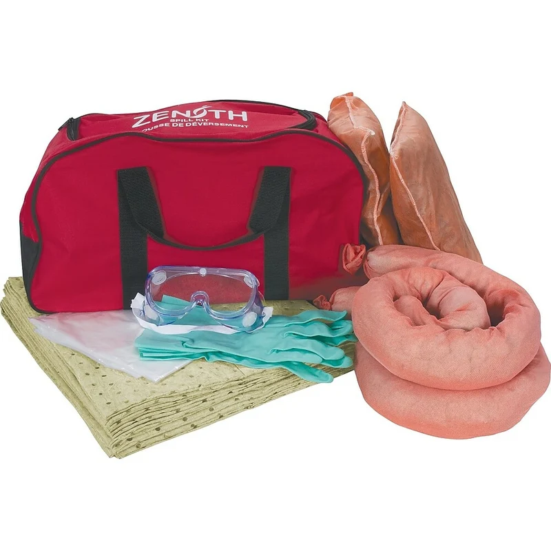Zenith Safety 10-Gallon Vehicle Spill Kits, Hazmat, With Nylon Bag