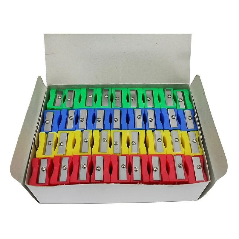 Charles Leonard Plastic Pencil Sharpener Assorted, 144 Set (CHL77775)
