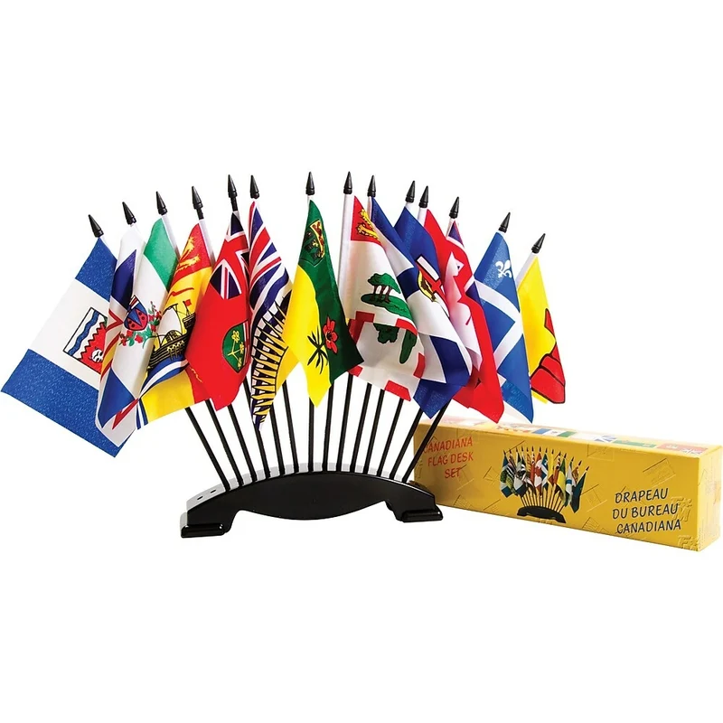 Ensemble de drapeaux de base Canadiana, 4 po x 6 po