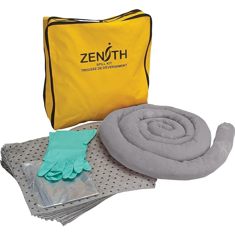 Zenith Safety 5-Gallon Economy Spill Kits, Universal, With Nylon Bag