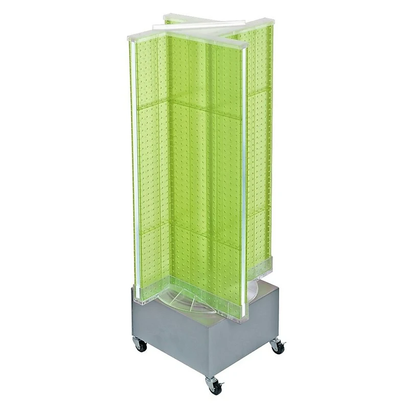 Azar Displays – Présentoir de plancher rotatif en panneau perforé, 54 x 13,5 po, vert (700445-GRE)