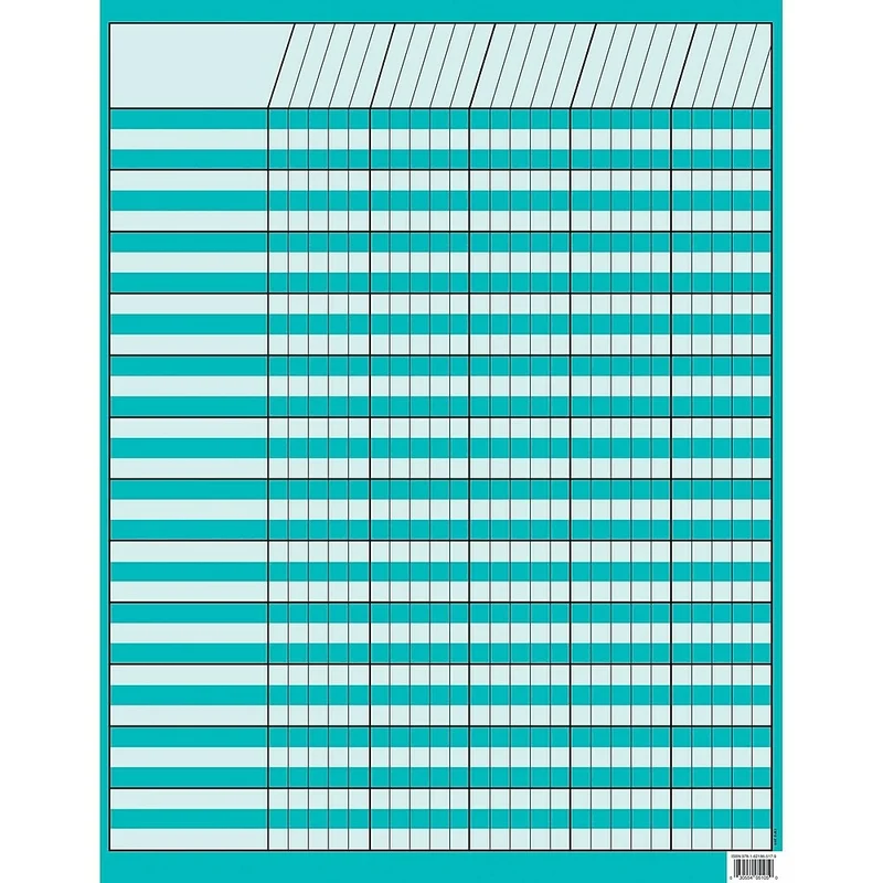 Creative Teaching Press Turquoise Incentive Chart, 17" x 22", 6 Pack