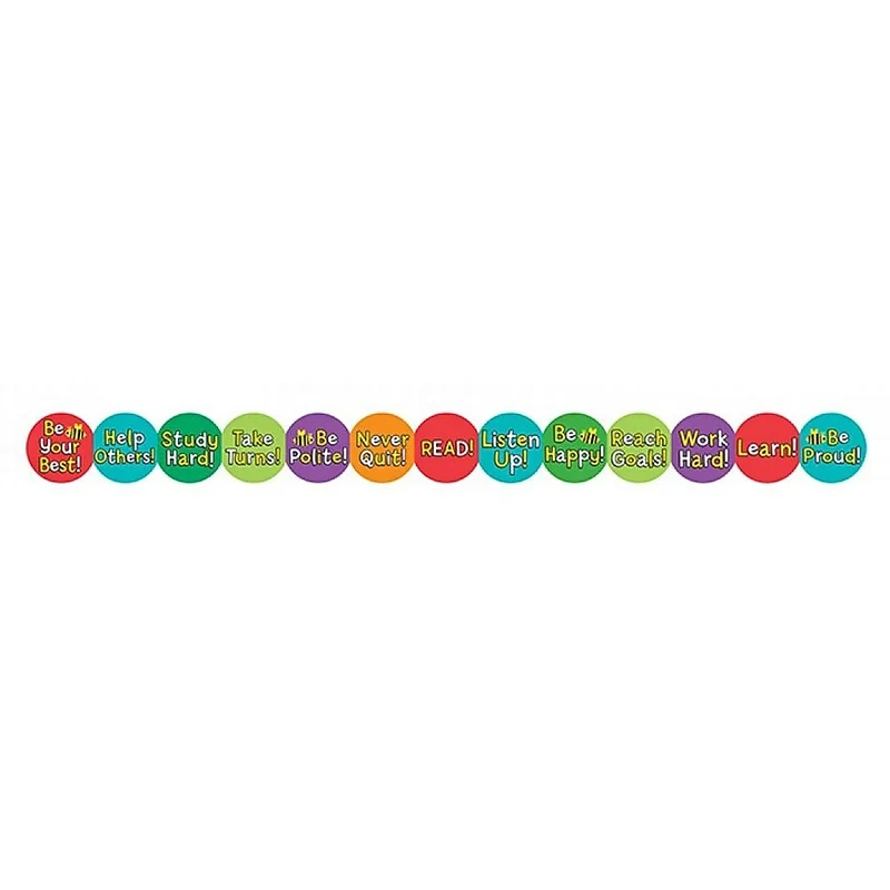 Hygloss 36' Die Cut Classroom Border, Be Your Best, 72 Pack