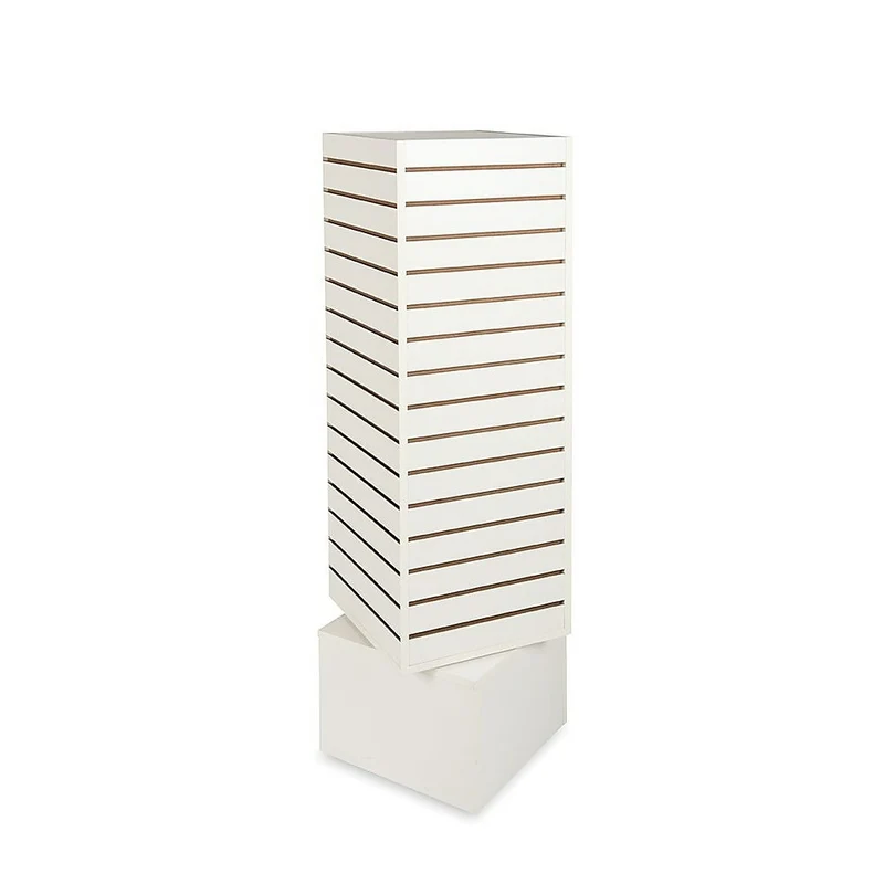 Can-Bramar Econoline Revolving Slatwall Merchandiser, 16"x16"x60", White