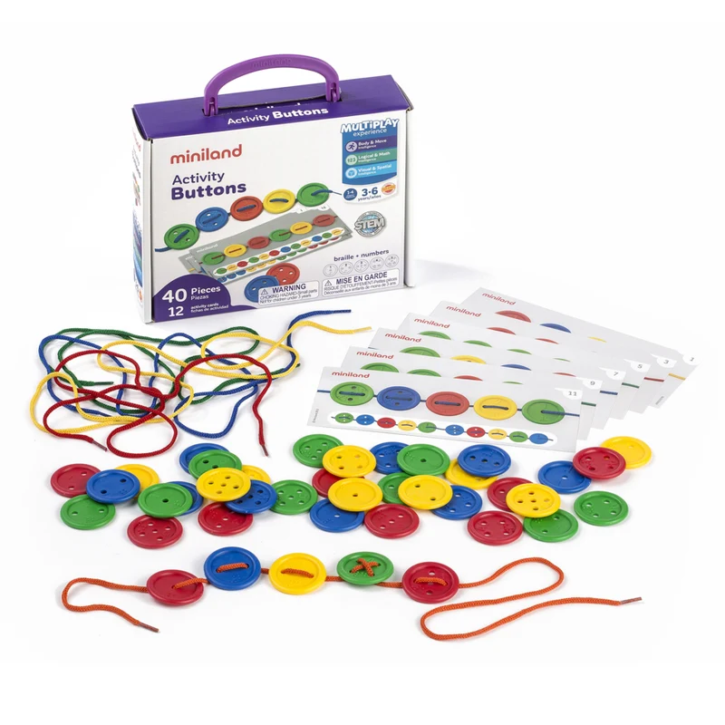 Miniland Activity Buttons - 57 Pieces