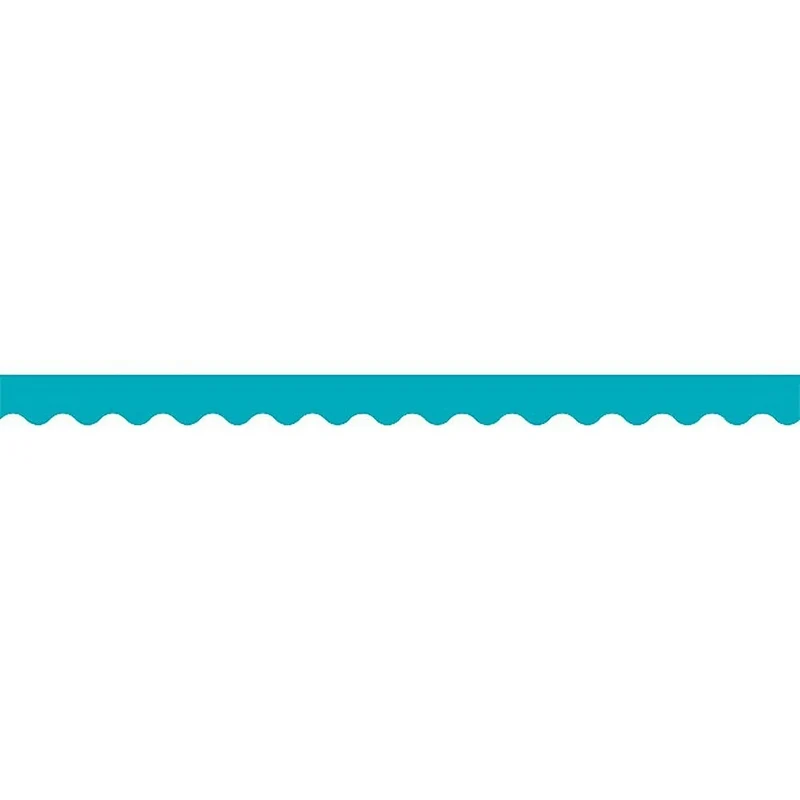 Teacher Created Resources Scalloped Teal Border Trim, 72 Pack