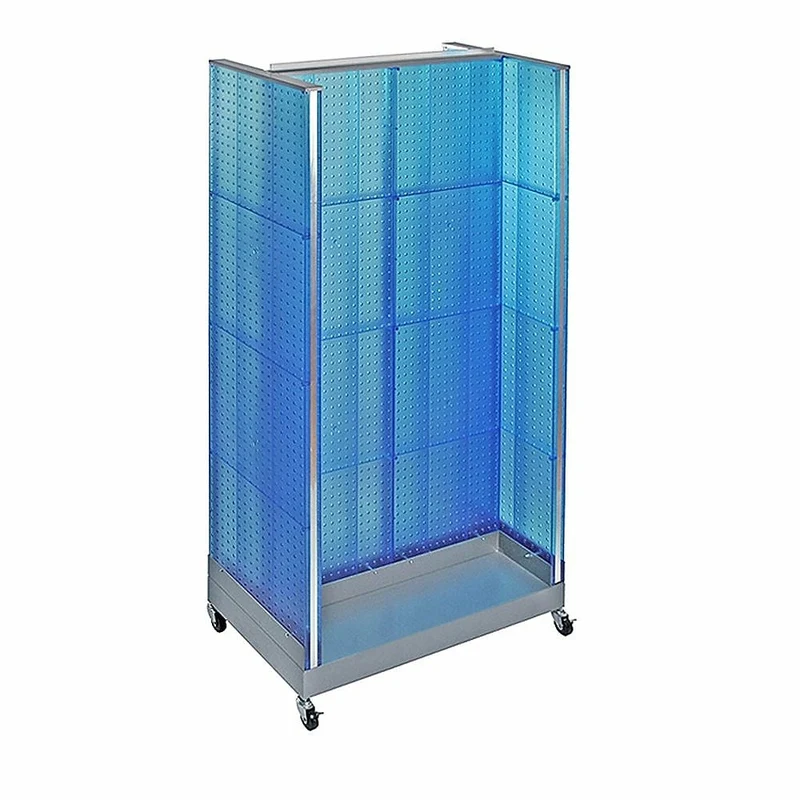 Azar Displays - Présentoir en H à panneau perforé, 66 x 36 po, bleu (700432-BLU)