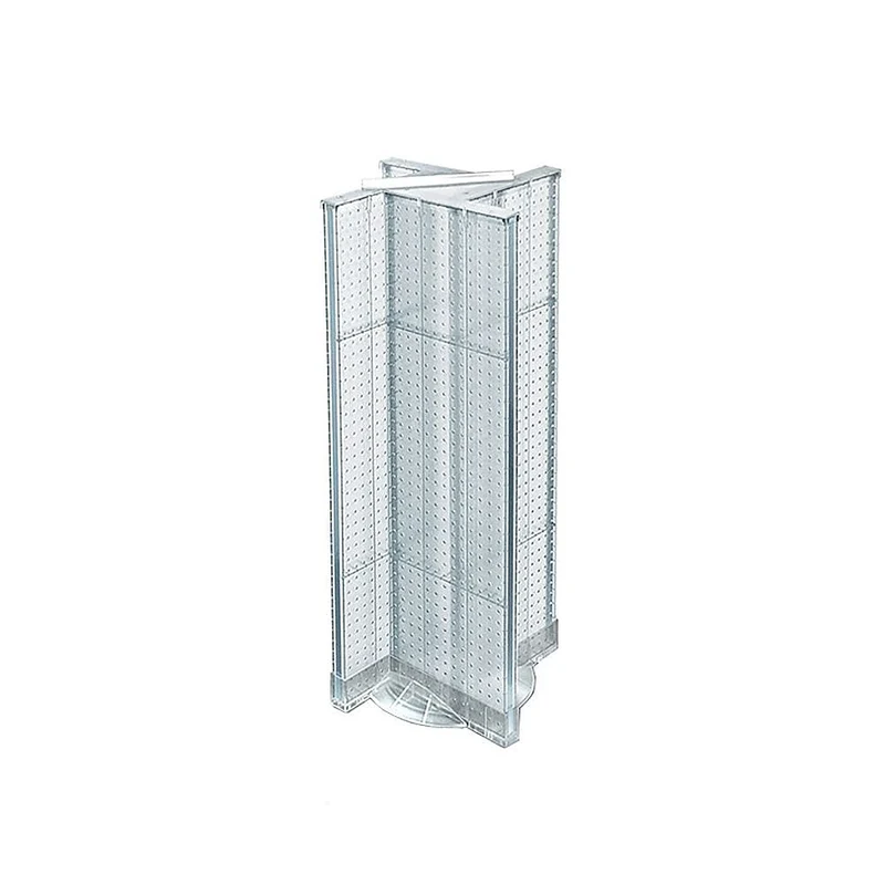 Azar Displays – Présentoir rotatif en panneau perforé en plastique, 13,5 x 44 po, transparent (700444-CLR)
