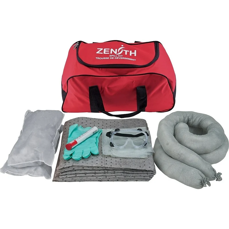 Zenith Safety – Trousses en cas de déversement de véhicules de 10 gallons, universelle, avec sac en nylon