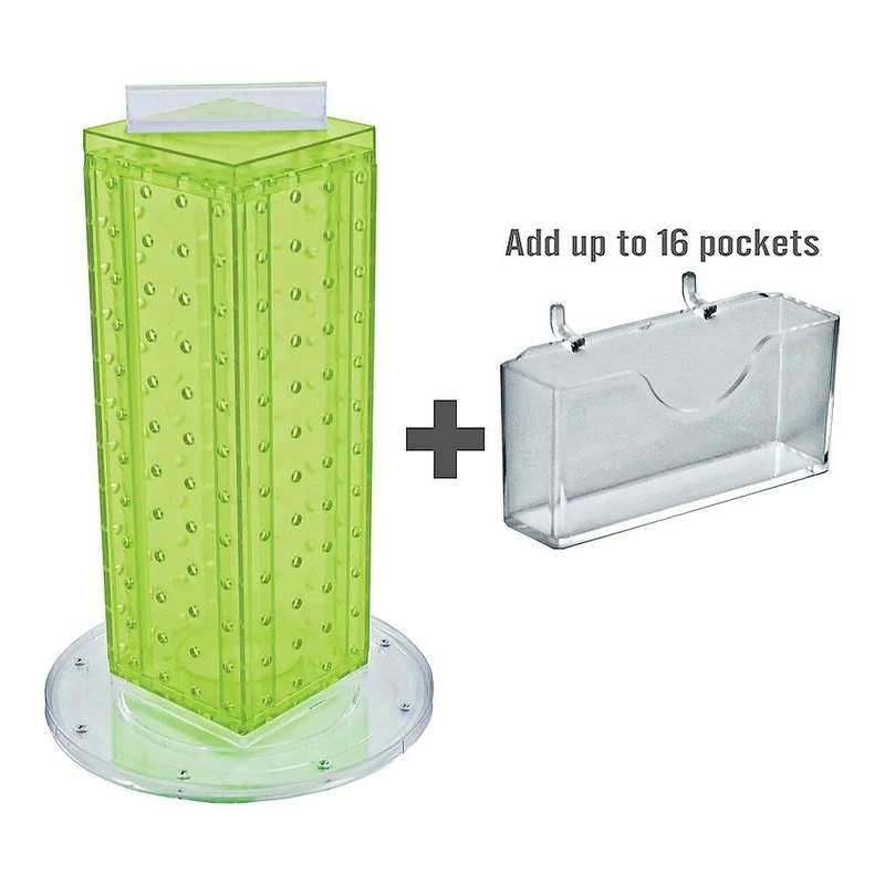 Azar Displays – Présentoir pour carte-cadeaux de comptoir en panneau perforé, 13 x 4 po, vert (700229-GRE)