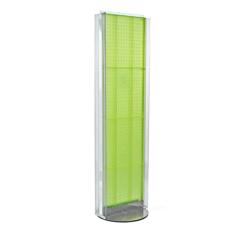 Azar Displays – Support de plancher avec panneau perforé des deux côtés, 60 x 16 po, vert (700256-GRE)