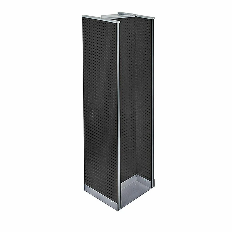 Azar Displays – Présentoir de plancher en H à panneaux perforés, 60 x 16 po, noir (700430-BLK)