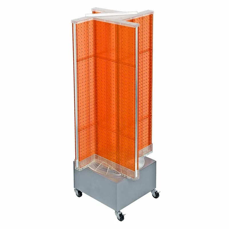 Azar Displays Pegboard Floor Display Pinwheel Spinner, 54" x 13.5", Orange (700445-ORG)