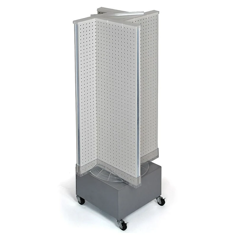 Azar Displays Pegboard Floor Display Pinwheel Spinner, 54" x 13.5", White (700445-WHT)