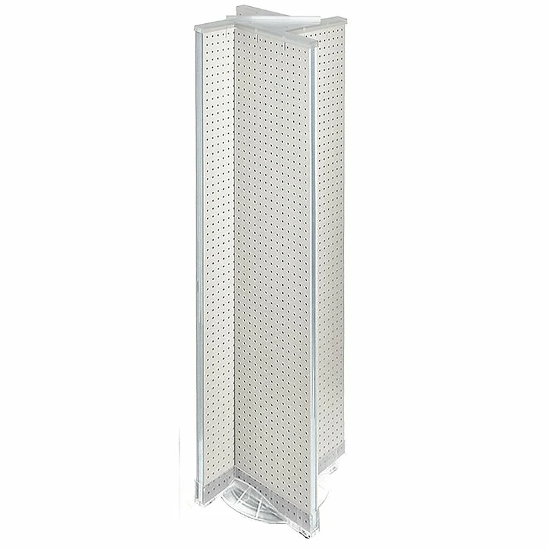 Azar Displays – Présentoir rotatif à panneaux perforés, 13,5 x 60 po, blanc (700460-WHT)
