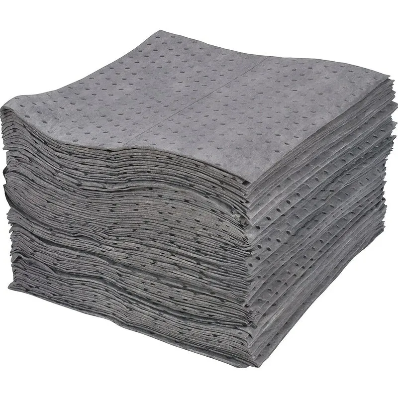 Zenith Safety Laminated (SMS) Sorbent Pads, Universal, Heavy, 15" L x 17" W, 100 Pack