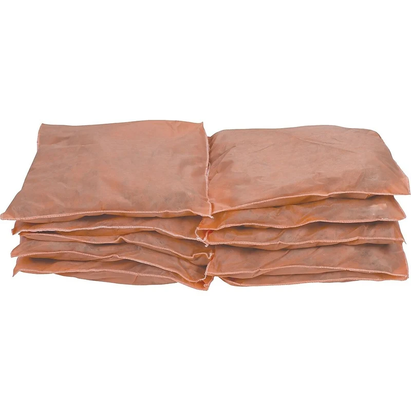 Zenith Safety Sorbents Pillows, Hazmat, 18" L x 18" W, 10 Pack