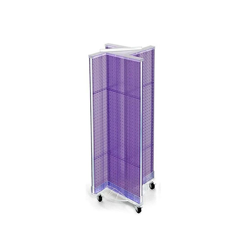 Azar Displays – Présentoir rotatif en panneau perforé, 44 x 13,5 po, violet (700443-PUR)