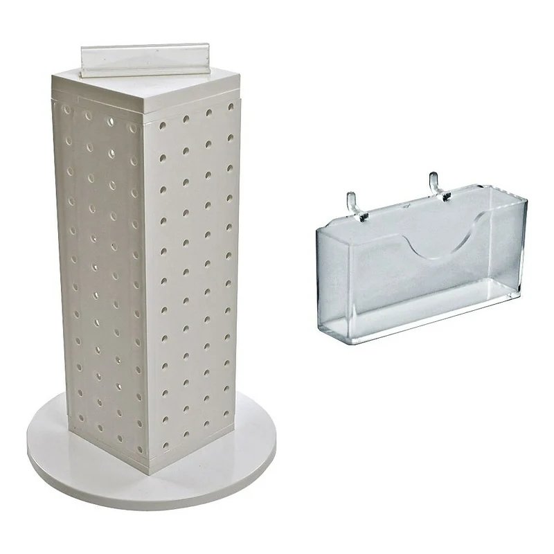 Azar Displays – Présentoir pour carte-cadeaux de comptoir en panneau perforé, 13 x 4 po, blanc (700229-WHT)