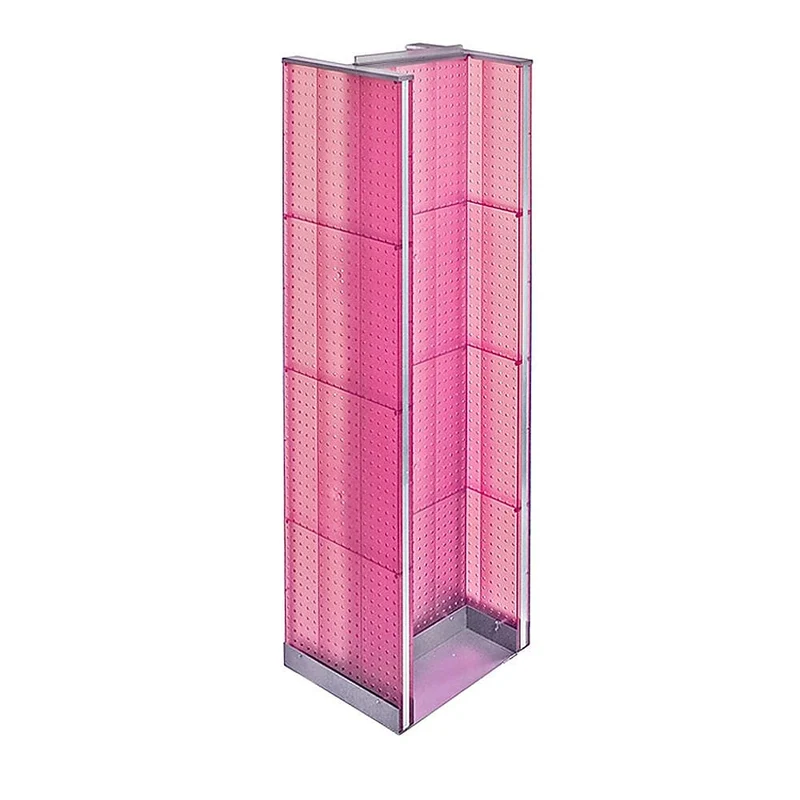 Azar Displays Pegboard Floor Display H-Spinner, 60" x 16", Pink (700430-PNK)