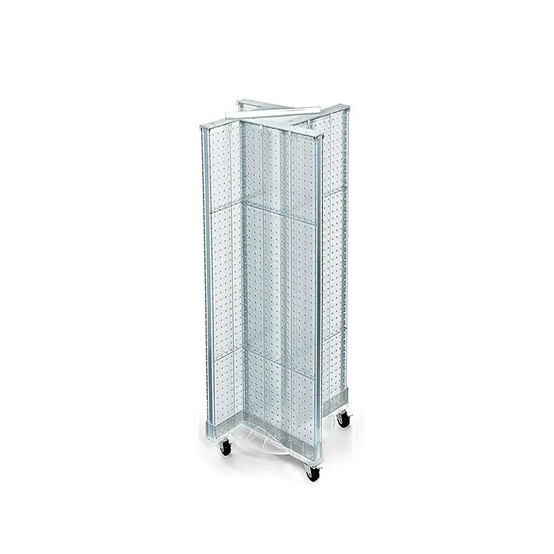 Azar Displays – Présentoir rotatif en panneau perforé, 44 x 13,5 po, transparent (700443-CLR)