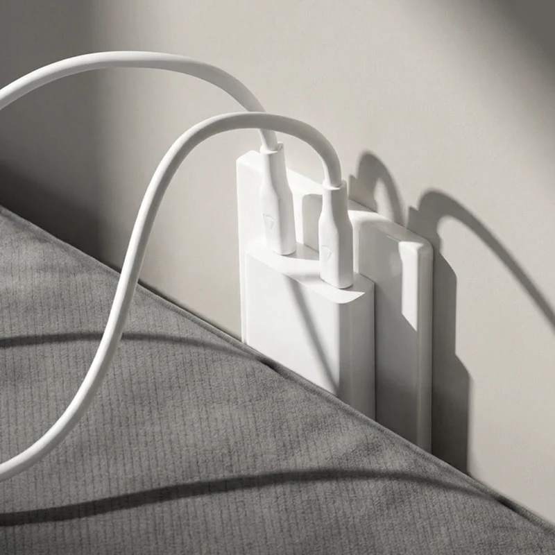 LBT Ultra Fast Mini 65W Dual USB-C ports GaN Slim PD Wall Charger - White