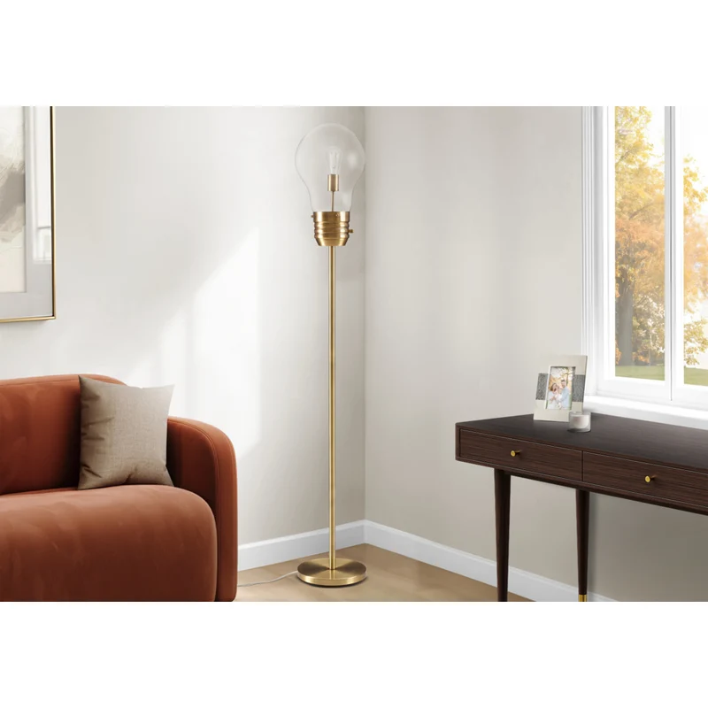 Monarch Specialties - 9682 71"H Lampadaire - Métal En Laiton/Contemporain