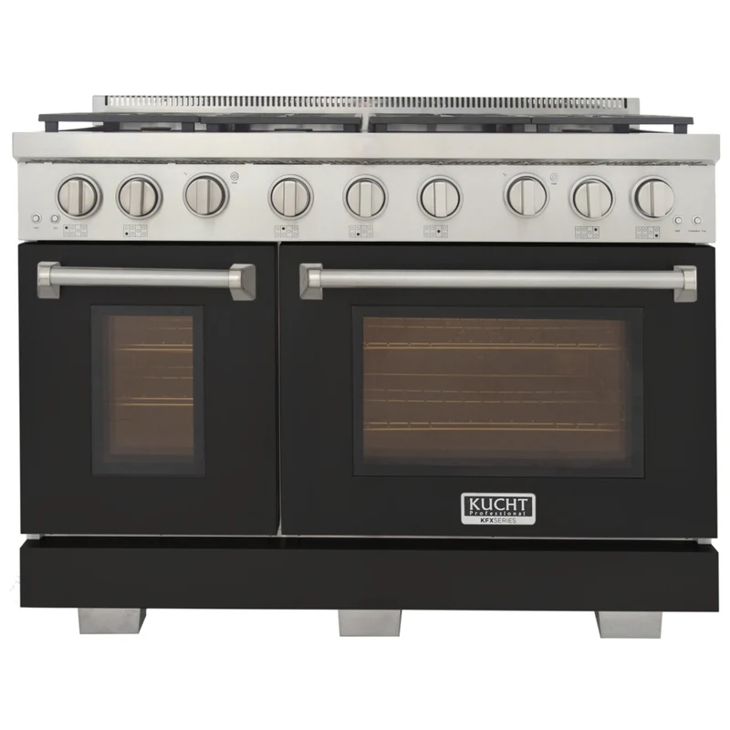 Kucht 48" KFX-X Series Pro Style Propane Gas Range - Stainless Steel/Black