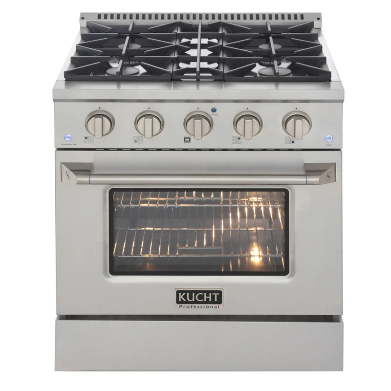 Kucht - 30 po Série KNG Cuisinière Pro Style au gaz naturel - Acier inoxydable