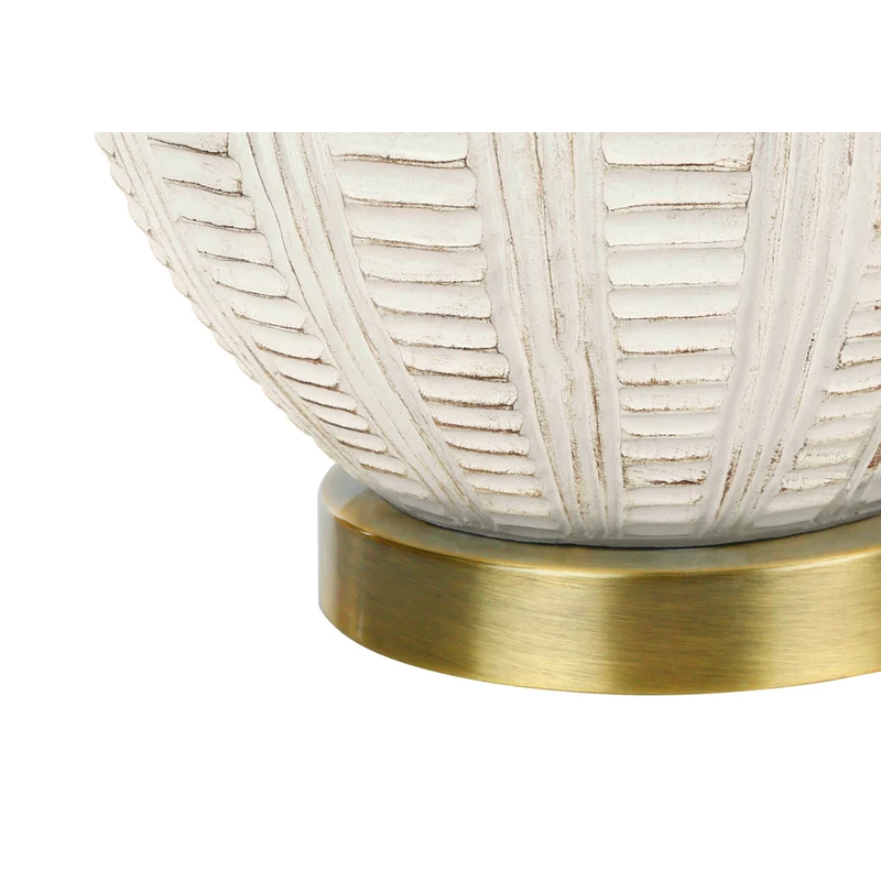 Monarch Specialties - Luminaire - 21 po H Lampe De Table - Abat-Jour Ivoire / Crème - Résine Crème - Transitionnel