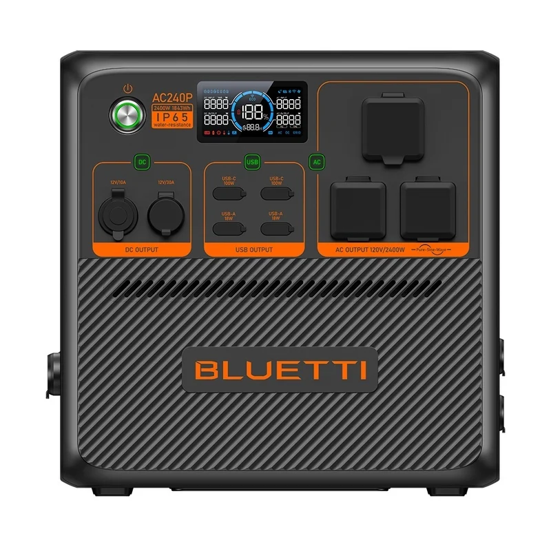 Bluetti - Centrale électrique portable Premium Series AC240P et panneau solaire SP200L