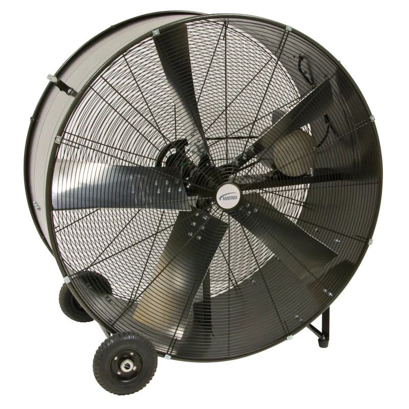 Matrix Industrial - Ventilateur de style tambour à entraînement par courroie fixe lourde de 26" et 1/4 CV