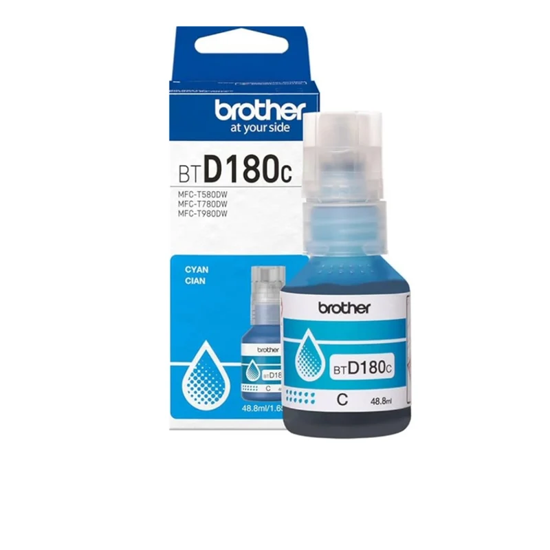 Brother - BTD180CS Bouteille d’encre cyan authentique à haut rendement
