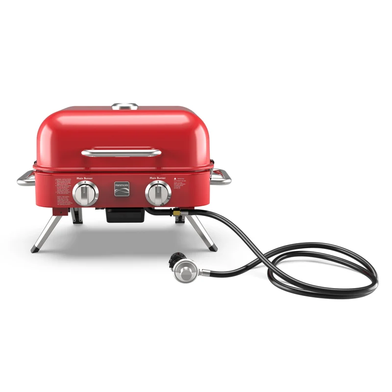 Kenmore 2 Burner Retro Tabletop Gas Grill - Red