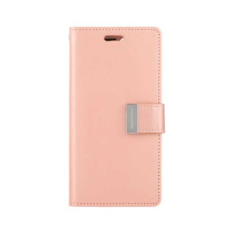 Goospery Rich Diary for iPhone 16 Pro - Rose Gold