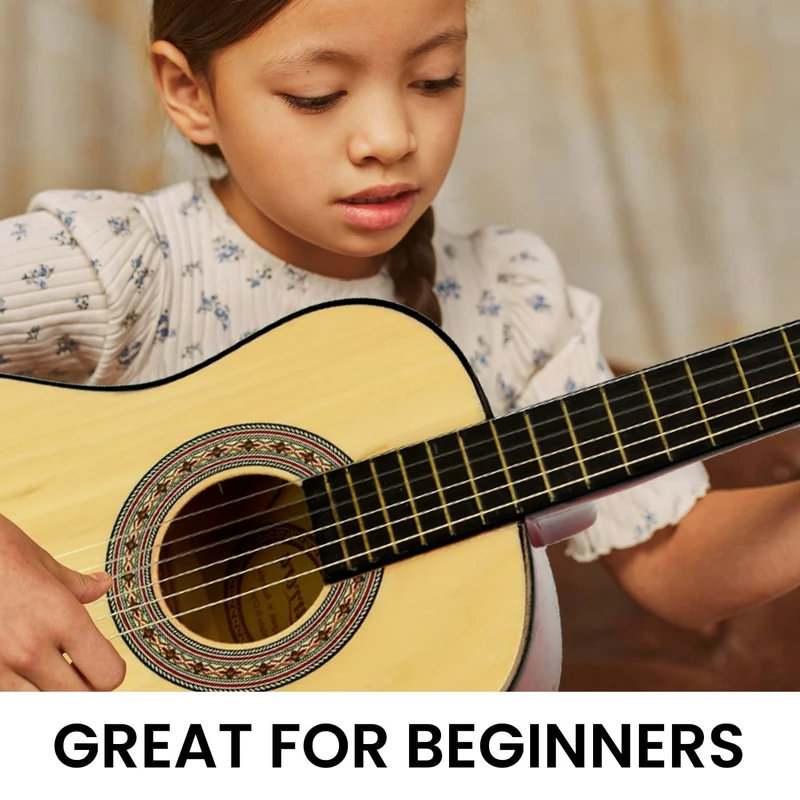 Karrera 34in Acoustic Childrens Wooden Guitar (Natural)