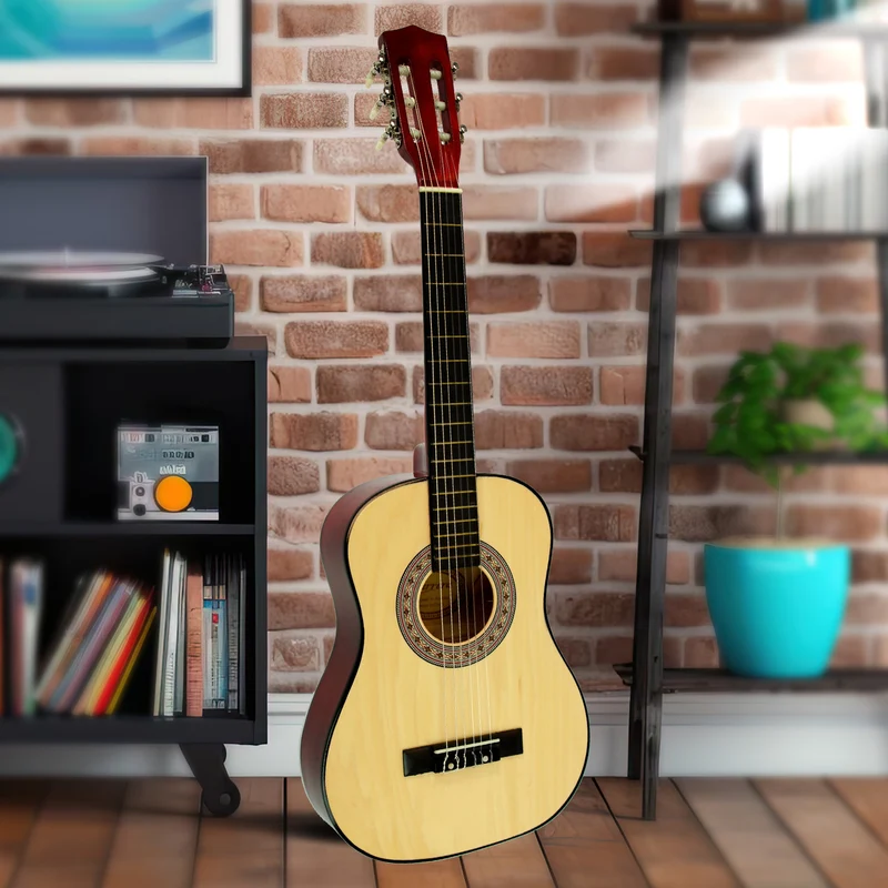 Karrera 34in Acoustic Childrens Wooden Guitar (Natural)