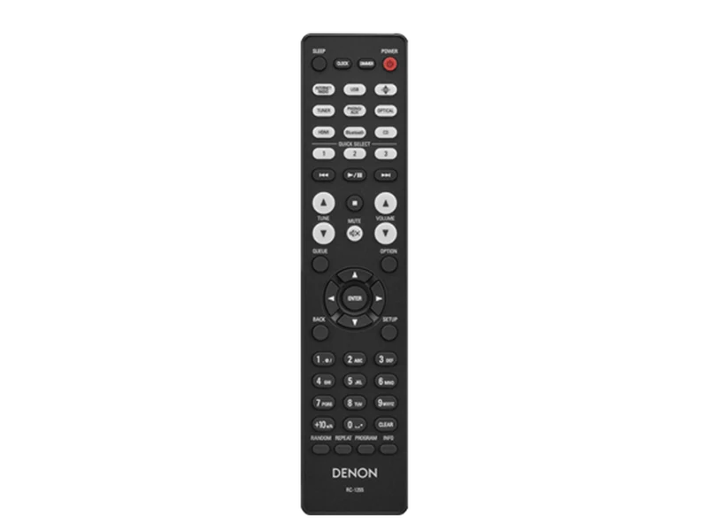Denon CEOL N12 Mini System with CD Player, HEOS® Built-in and FM Tuner Black and Bookshelf Speakers