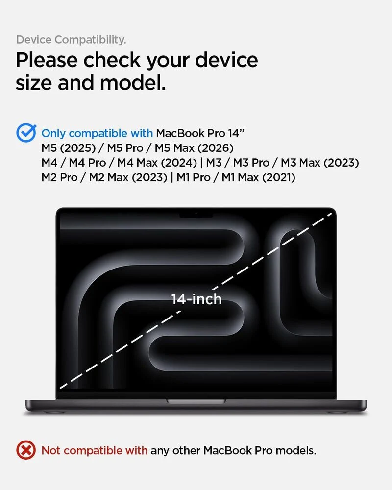Spigen MacBook Pro 14" 2026/2025/2024/2023/2021 (M5/M4/M3/M2/M1/Pro/Max) Urban Fit Case (Black)