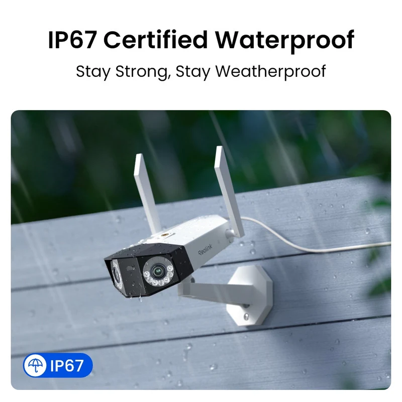 Reolink 16MP Duo 3 WiFi Security Camera Outdoor Dual Lens 180 Degree Dual-Band WiFi 6