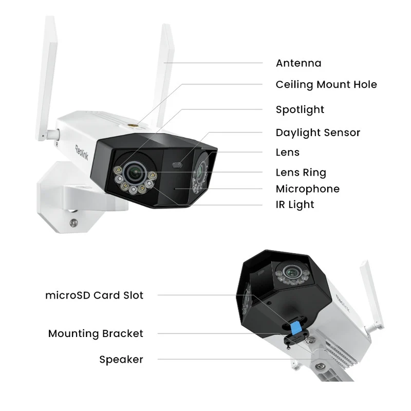 Reolink 16MP Duo 3 WiFi Security Camera Outdoor Dual Lens 180 Degree Dual-Band WiFi 6