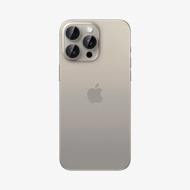 SPIGEN EZ Fit Optik Pro 2PCS Glass Camera Lens Protector for iPhone 17 Pro/Max/16 Pro/Max/15 Pro/Max/14 Pro/Max (Natural Titanium)