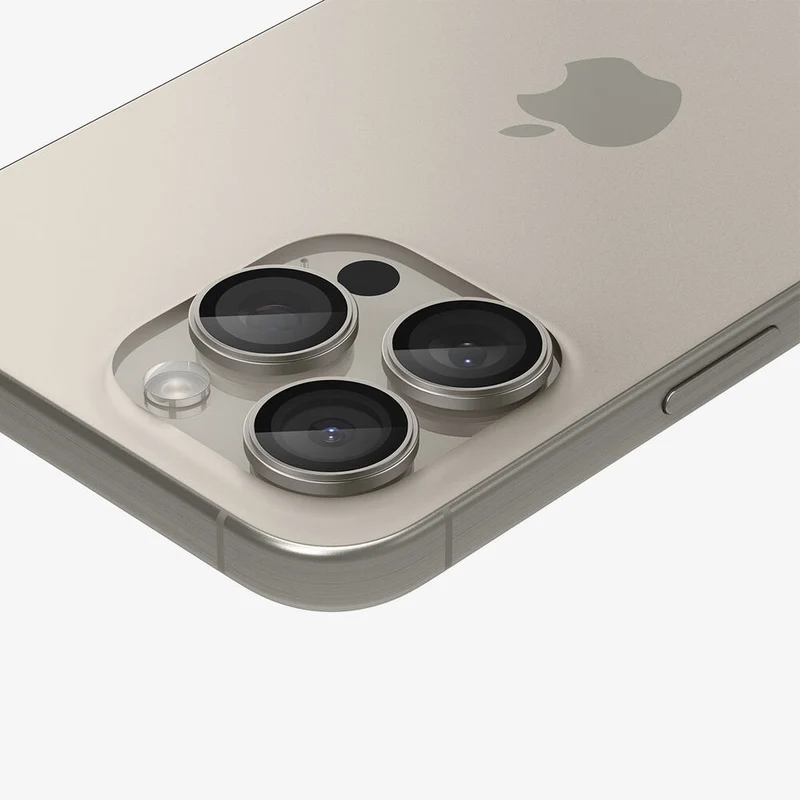 SPIGEN EZ Fit Optik Pro 2PCS Glass Camera Lens Protector for iPhone 17 Pro/Max/16 Pro/Max/15 Pro/Max/14 Pro/Max (Natural Titanium)