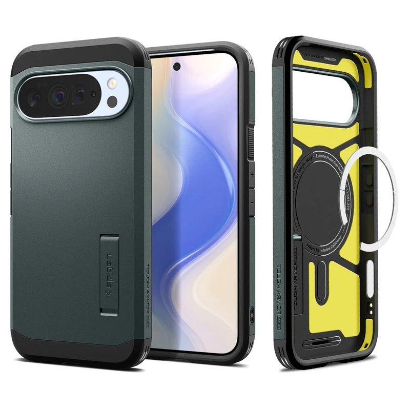 Spigen Google Pixel 10 Pro XL Tough Armor (MagFit) Case (Abyss Green)