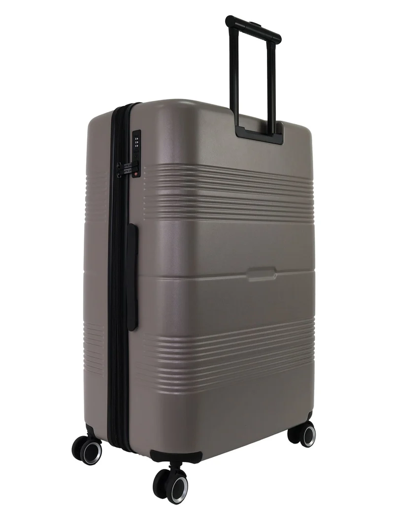 Pierre Cardin Medium 113L Travel Hard Shell Case Travel Luggage (Taupe)