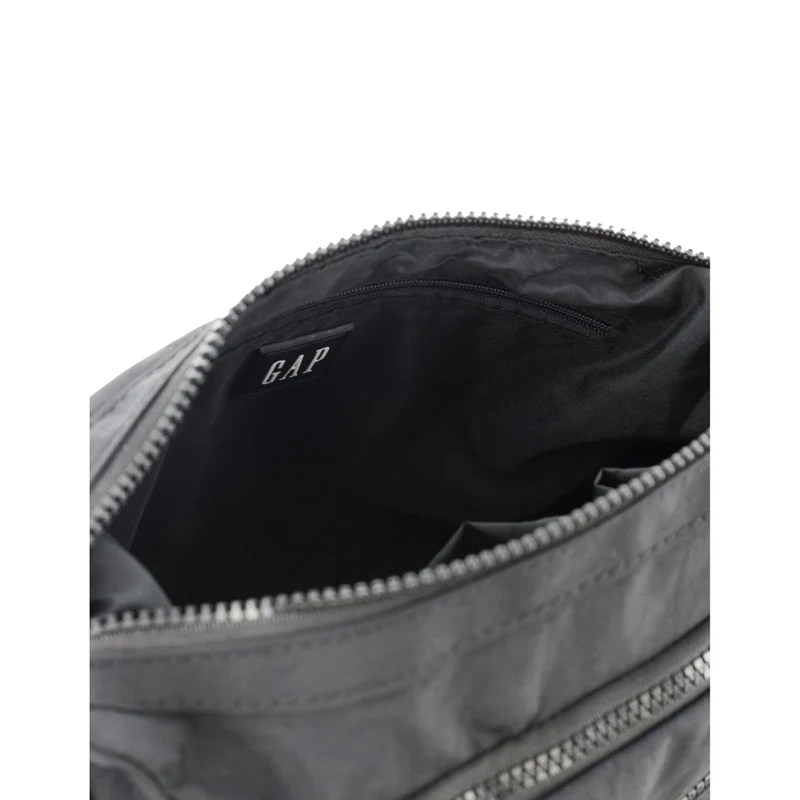 GAP Unisex Nylon Shoulder Crossbody Bag w/ Secure Zip 29x22cm Black